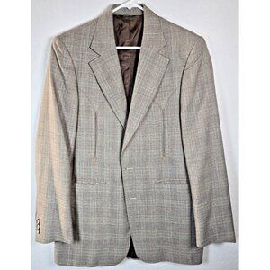 Vintage 1970s HBarC Ranchwear Arrowhead Western Blazer Brown Rockabilly USA